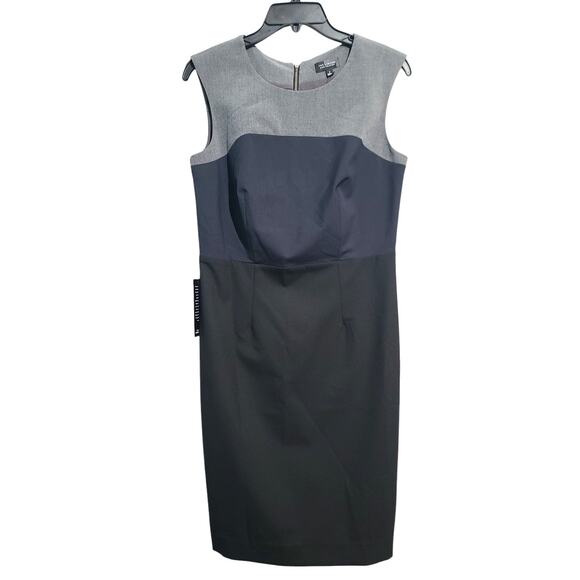 The Limited Color Blocked Sheath Dress Blue Gray Size 4 NWT - Picture 1 of 5